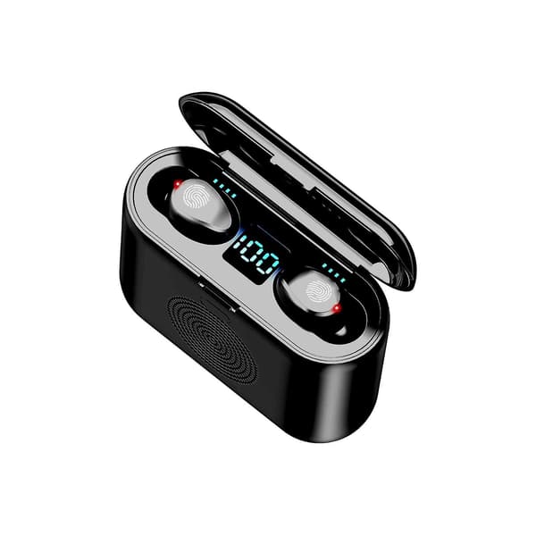 F9 Langaton Bluetooth-kuuloke Binaural-kaiutin 2-in-1 Mini Broadcasting-kaiutin