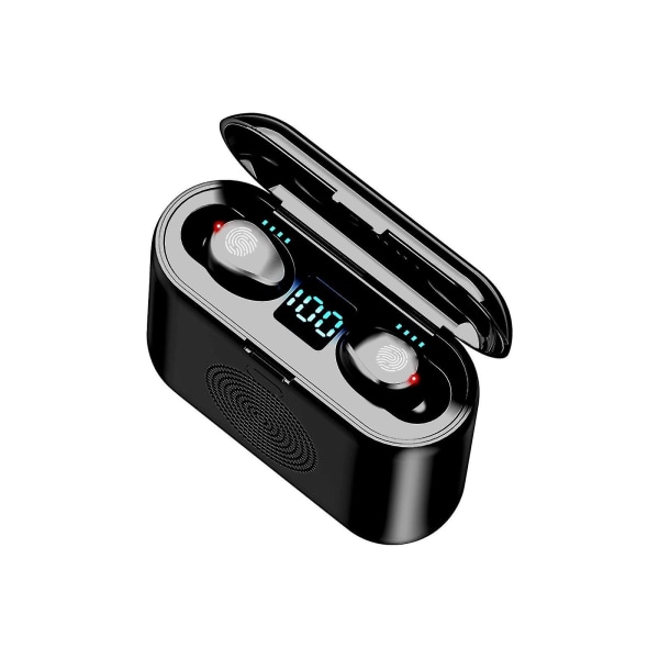 F9 Trådlöst Bluetooth Headset Binaural Speaker 2-in-1 Mini Broadcasting Speaker