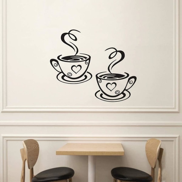 Kaffekop Design Wall Stickers Hjem Decals Køkken Restaurant Decor