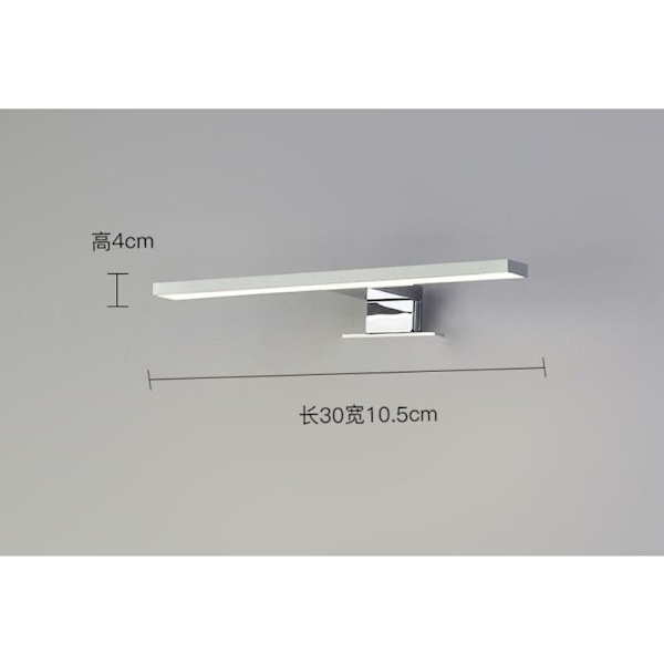 Justerbar LED-spegelapplikation Badrumsspegelbelysning Möbelväggapplikation - (Neutral Light 4200K) 30cm 5W