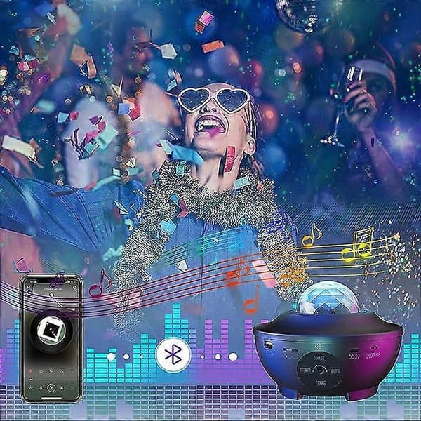 Stjärnklar Himmel Projektor, Galaxy LED Nattlampa, Bluetooth Timer för Sovrum Jul Barnrum