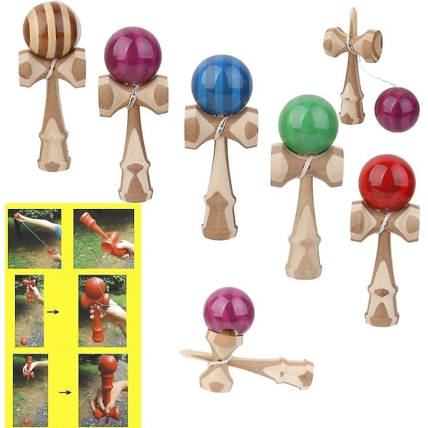 Kendama puinen lelu Mini puinen Catch Ball Cup And Ball -peli