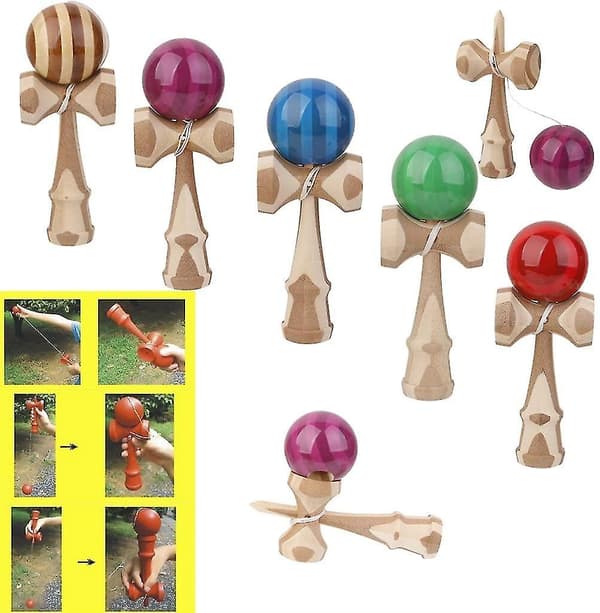 Kendama trælegetøj Mini træfangbold kop og boldspil