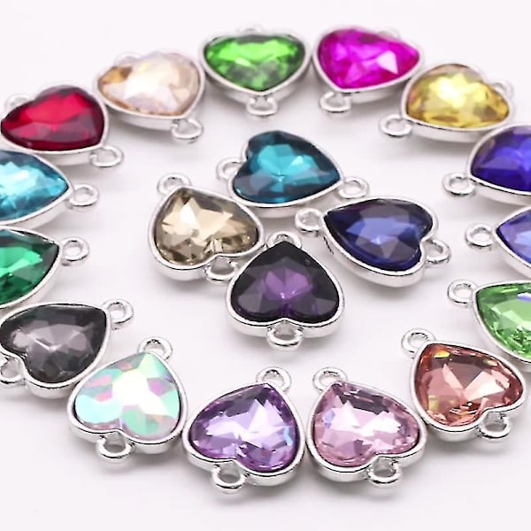 2 stk tilfeldig farge legering metall med rhinestone personlig fersken hjerte nøkkelring veske anheng tilbehør jente gave dekorasjon