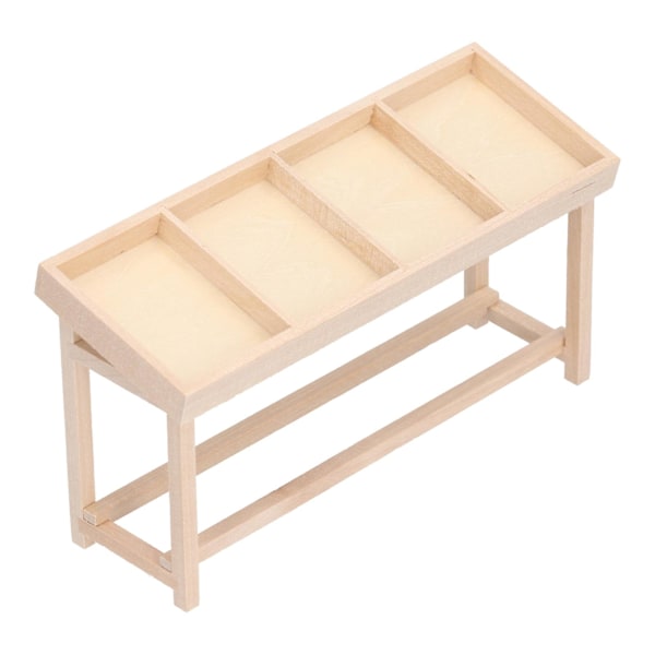 Nukkekotihyllytelineet 1:12 Miniatyyripuinen telinehylly nukkekodille DIY-koriste Hedelmä- ja vihanneshylly3