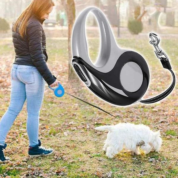 5m Retractable Dog Leash, Dog Walking Leash For Large Medium Small Dog（black）