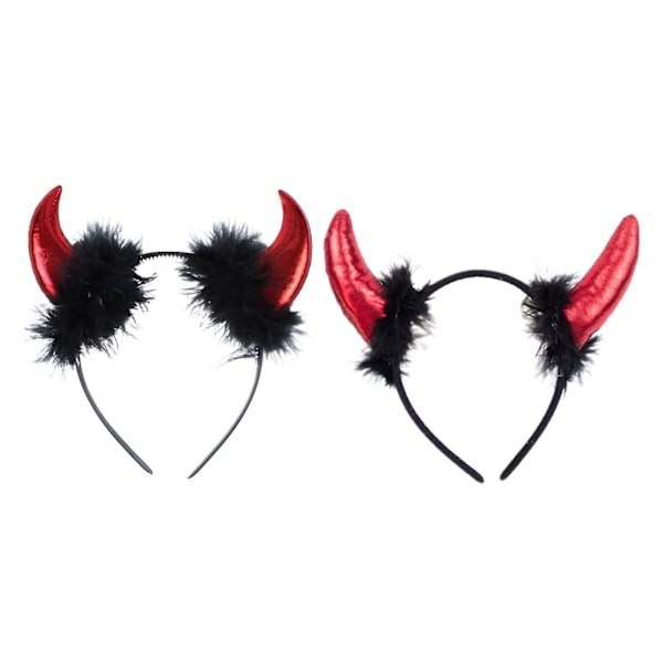 Voksen barn Halloween djevel pannebånd cosplay kostyme fancy party glitter demo