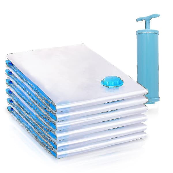 Vakuumförvaringspåsar med handpump - Jumbo, 6-pack