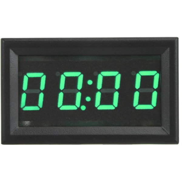 LED Elektronisk Digital Lysande Bilklocka Watch Dekoration (grön)