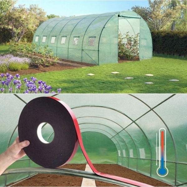 Anti-Heat thermal skumtejp för trädgårdsväxthusdäck - 5mm x 30m