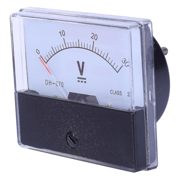 Limit Dh-670 Nøyaktighet Dc 30v Analog Panel Meter Voltmeter Den Beste (svartHvit)