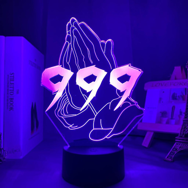 3D-lampa Juice Wrld LED-nattlampa för heminredning Färgglad nattlampa Present till fans Juice WrldAU05