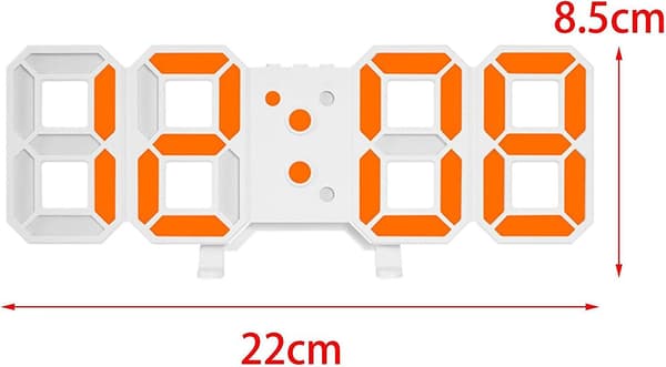 3D Digital Väggklocka LED Digitala Väggklockor Datum Tid Modern Stor Display 3D
