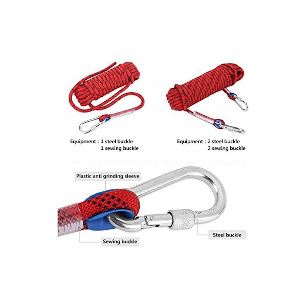 Paracord Klättring Överlevnad Fallskärm Rep 12mm Ripstop för Utomhus Camping…