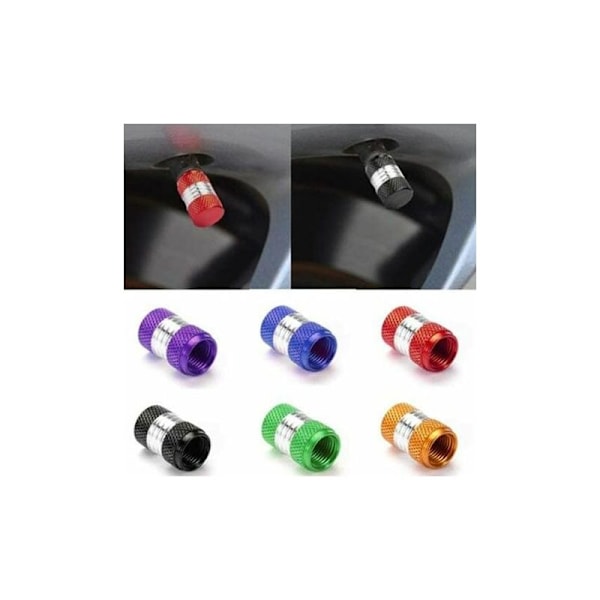 Ventilhattar, 4 st/set Universal Light Color Aluminiumlegering Däck Däck Luftventil Stamventil CHAM