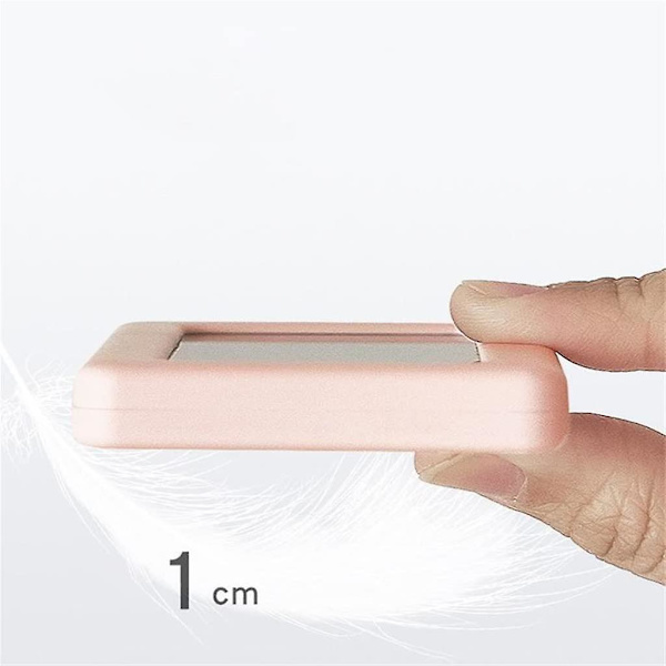 Digital väckarklocka termometer LED inomhus elektronisk fuktighetsövervakning klocka hem skrivbordsklocka (Färg: Rosa, Storlek: 9,6 * 5,8 * 1 cm)