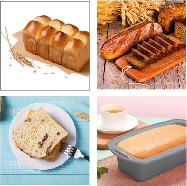 Silikon bakeform boks 3 stk, brød bakeform 1 stk, silikon kakekopp