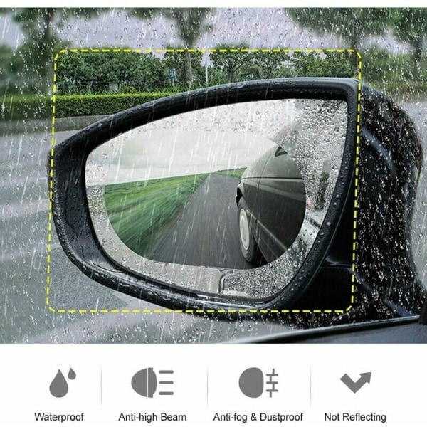 Bakre spegelfilm för bil HD-sidofönster skyddsfilm Anti-dimma anti-scratch Regntät för bakifrån och sidofönster - himmelsblå självhäftande film för bil
