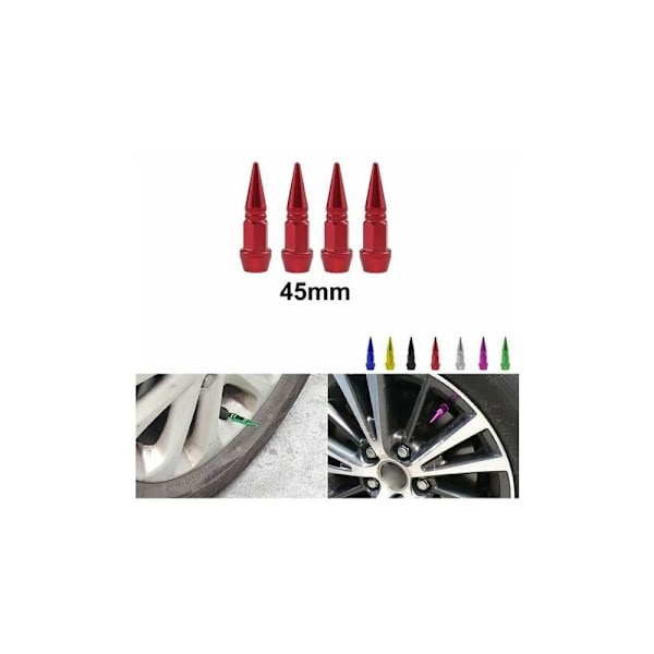 VBADDM 4 st ventilhattar i aluminium, cykelventilhattar, hjuldammskydd, motorcykelventilhattar, automatiska luftventilhattar, lila DOPA
