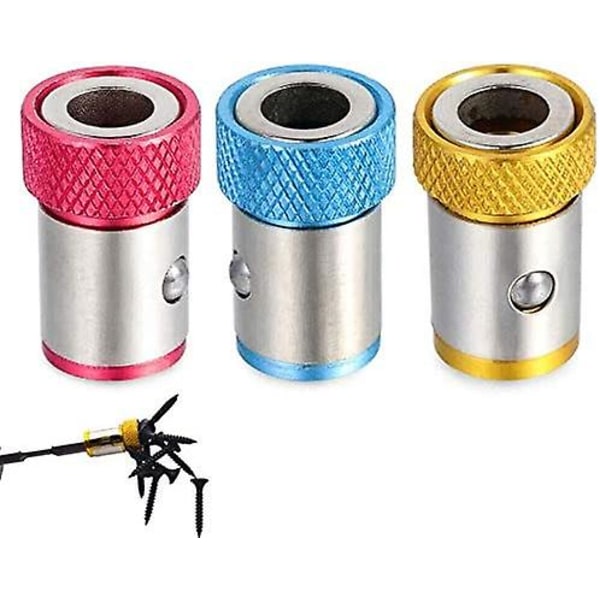 3 kappaletta irrotettava ruuvin kärjen magnetisointirengas S2-seos magneettinen ruuvin kiinnitinpidike