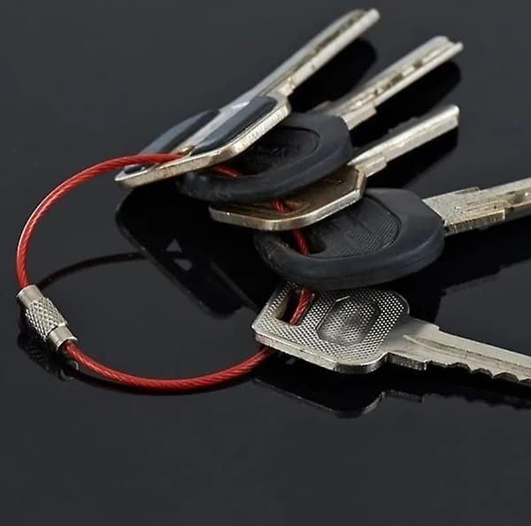 20 stk./sæt Rustfrit stål nøglering kabel reb nøgleholder - Perfekt til udendørs vandreture