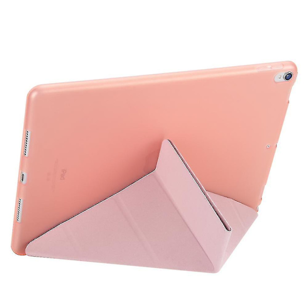 Origami Stand Läder Smart Case För Ipad Air 10.5 (2019) / Pro 10.5-tums (2017)（Rose Gold）
