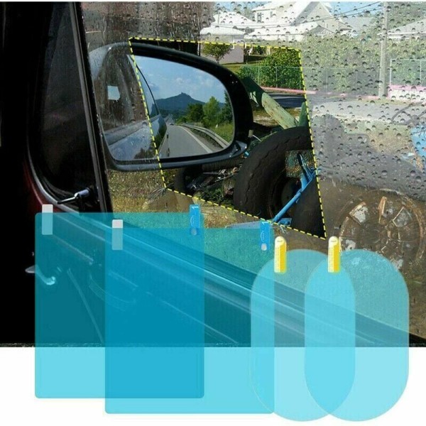 Bakre spegelfilm för bil HD-sidofönster skyddsfilm Anti-dimma anti-scratch Regntät för bakifrån och sidofönster - himmelsblå självhäftande film för bil