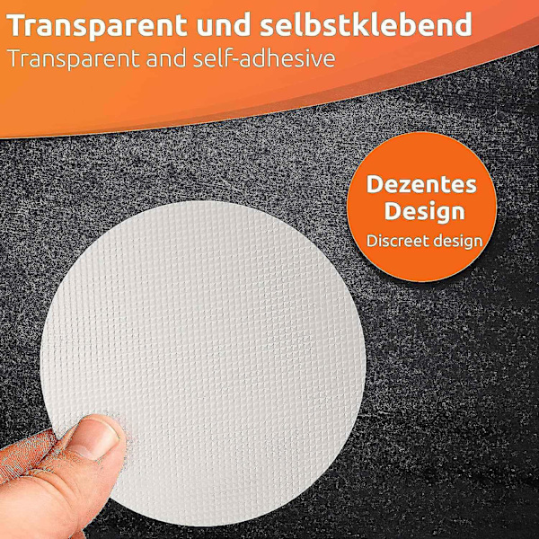Halkskyddsdusch och badkarsgenomföringar（8cm）, set med 20 duschfoder badkarsfoder transparent, självhäftande