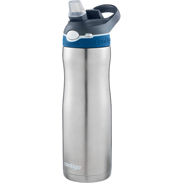 Vandflaske med flip top sugerør, rustfrit stål isoleret drikkevandsflaske, vakuumkolbe, lækagesikker fitnessflaske, 590 ml