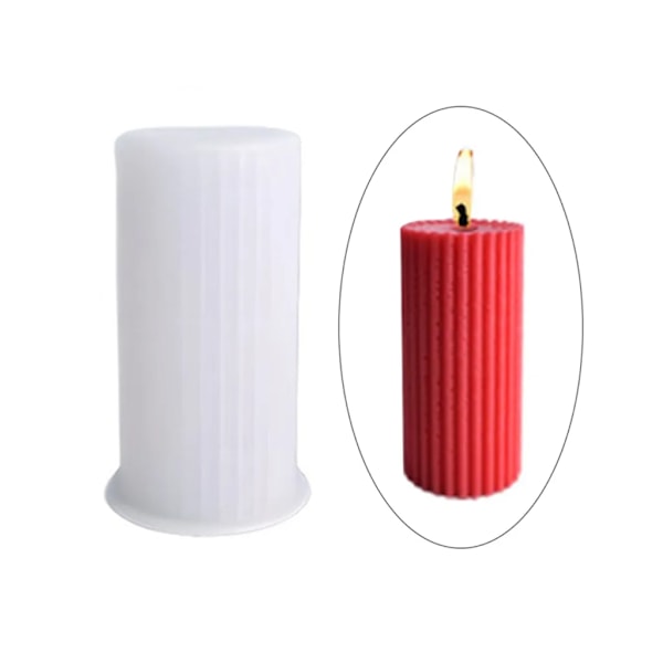 Set med 4 silikonformar för gjutning, ljusform, ljusform, 3D-ljusformar
