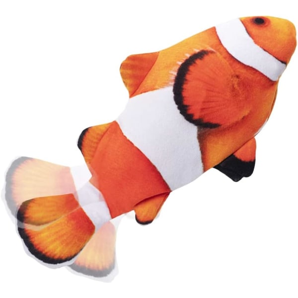 Swinging Clownfish Electric Cat Toy: 11-inch Realistic Moving Cat Kicking Fish Toy