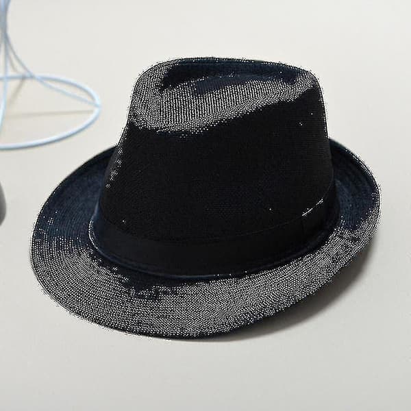 Herr Fedora Jazz Rutig Hatt, Sommar & Höst Bowler Cap Khaki