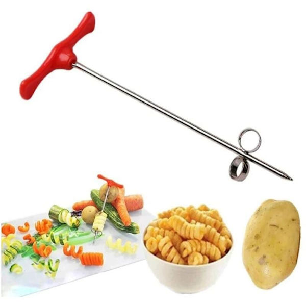Potatisskärare Spiral Manuell Rulle Pommes Frites Skärare Gör Twist Strimlare Rivjärn Köksredskap Matlagningsverktyg Grönsaksskärare