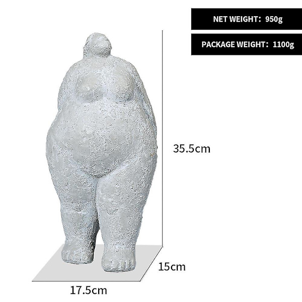 Mike Lady Figurine Skulptur Kvinna Staty Yoga Gåvor Polyresin Dekor Konst 13,7 tum
