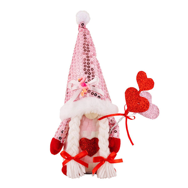 Alla hjärtans dag Gnomes Plysch Gnome Doll Alla hjärtans present Samlarfigurer Doll (Kvinnor)
