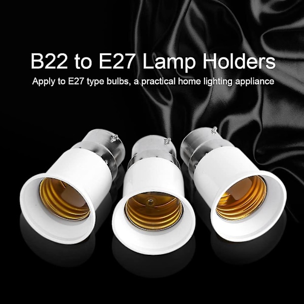 B22 till E27 Lampadapter, 5-pack