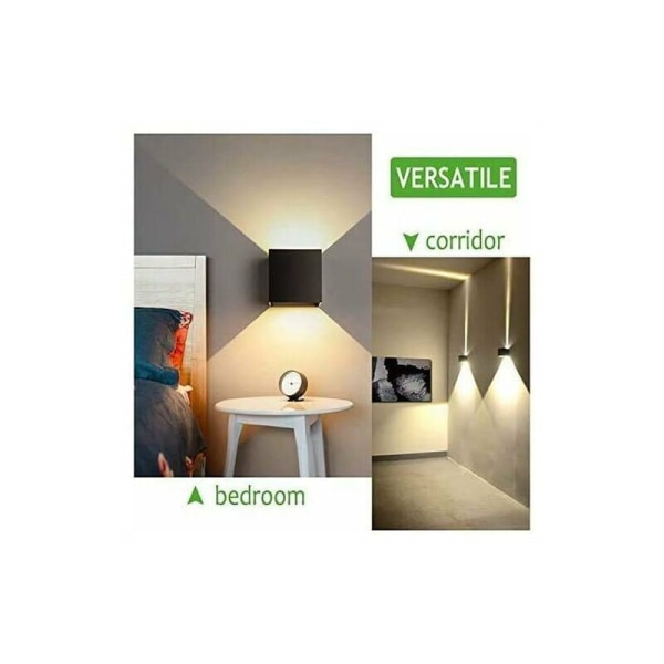 Vägglampa inomhus/utomhus 12W Dimbar LED-vägglampa 3000K Varmvit Vattentät IP65 vägglampa för vardagsrummet sovrum