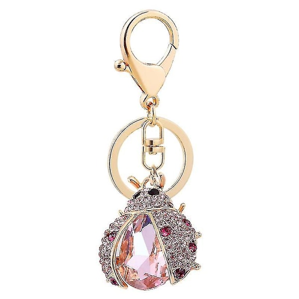 Kreativ Rhinestone Nøglering Bil Nøglering Tote Tasker Charms(1 stk, Pink)