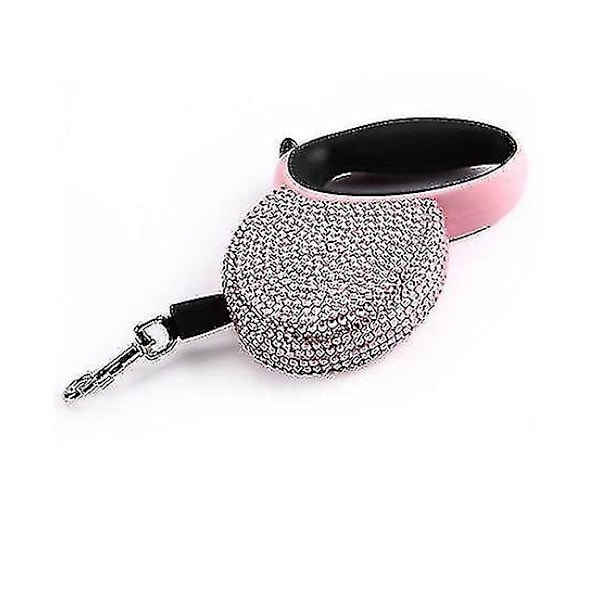 Diamond-encrusted Automatic Retractable Pet Leash Retractable Dog Chain Leash