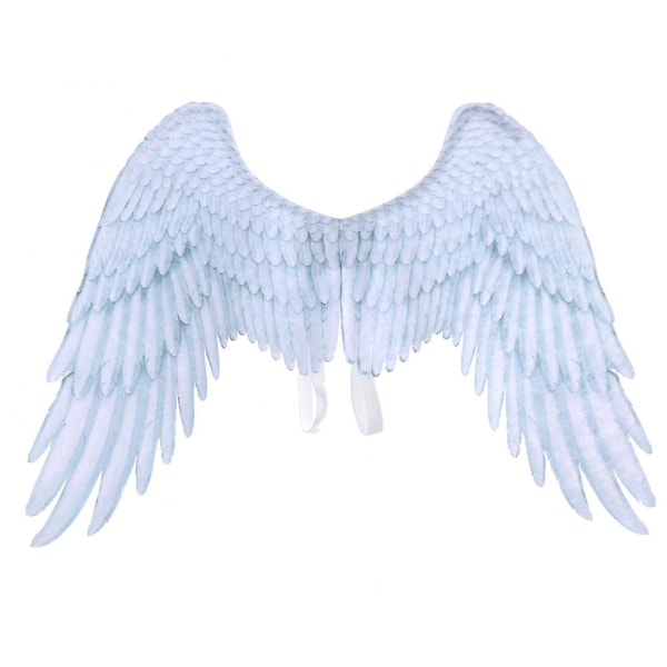 Barn Pu-skum mjuka änglavingar Cosplay-kostym för barn Black Angel Wings（vita）