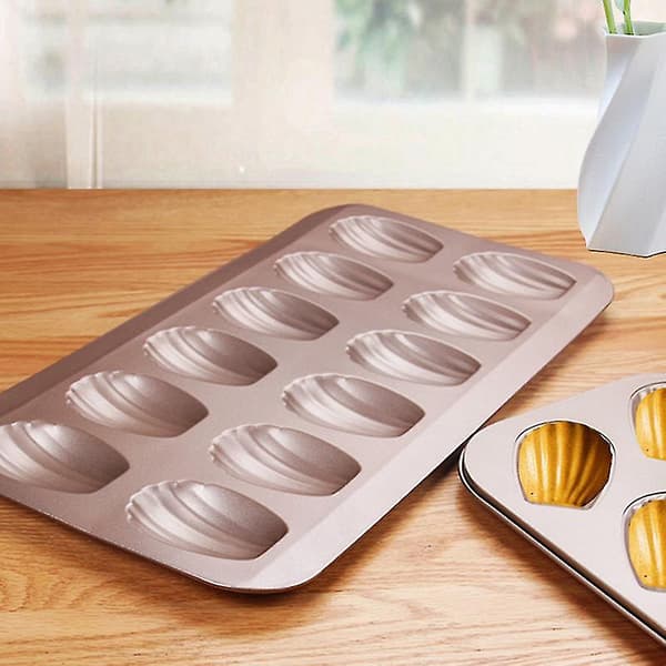 Shells Cake Baking Pan 12/ 6 Cavity Nonstick High Temperature Resistant Easy To Clean Baking Cookie（B)