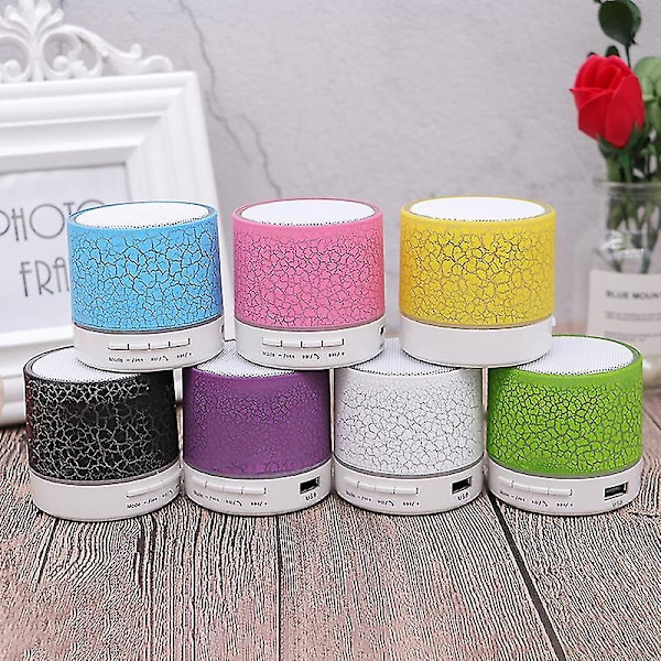 1 stk. Crackle Tooth Speaker LED-lys opp Mini trådløs lyd