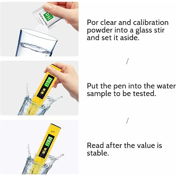 Digital pH-mätare, LCD digital vattenkvalitetstestare, pH vattenkvalitetstestare