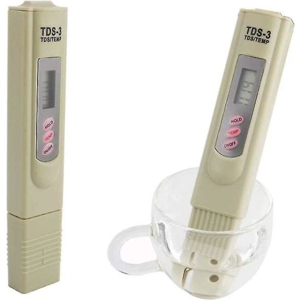Kinyooo TDS-tester, multifunktionel digital, vandhårdhedstester, til drikkevand, hydroponics, havearbejde, akvarier, swimmingpools og spabade (tester ikke PH)