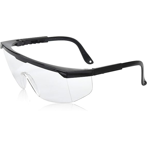 2-pack skyddsglasögon, klara linser, stänk, vind, damm, UV-skydd