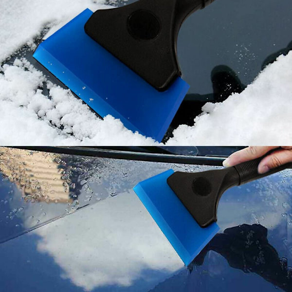 Silikonskrapa, 2-pack gummiskrapa för applicering av bilfönstertoning/bilsticker/glas/spegel/dusch (blå)
