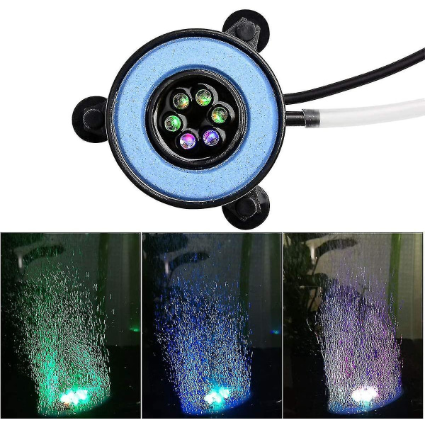 Submersible Aquarium Bubble Lamp, Auto Color Changing