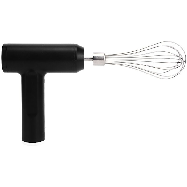 Elektrisk handmixer, 2000mAh litiumbatteri, 4 lägen, böjda kanter, trådlös USB-laddning, 304 handmixer i rostfritt stål, grå