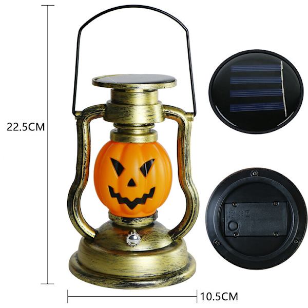 Halloween solcellslykta bärbar Halloween lykta utomhus solcellslykta Halloween dekoration söt semesterfest bordsdekorationer