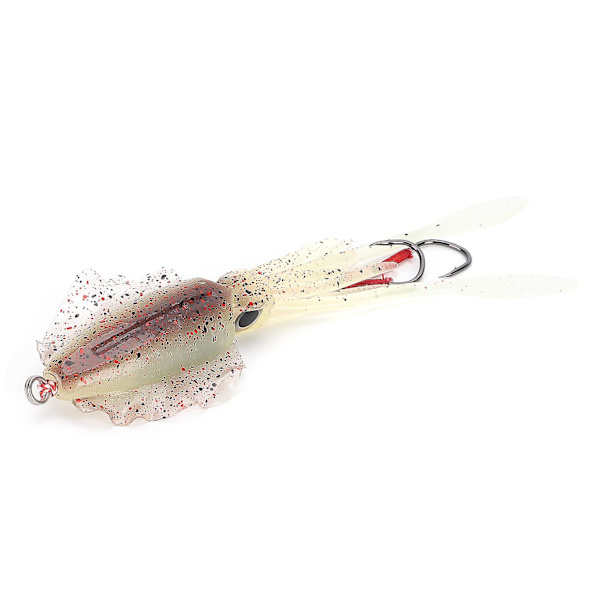 Fiskeblekksprut Lokkeblekksprut UV Lysende Blekksprut Jigger med Krok Fiske Wobbler Agnsoft Lokkebrun